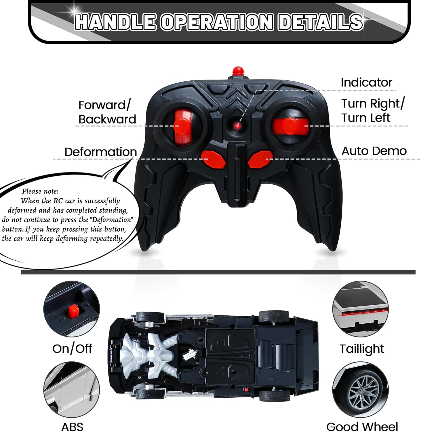 Remote Control Car Cyber-Inspired Transformer Toys