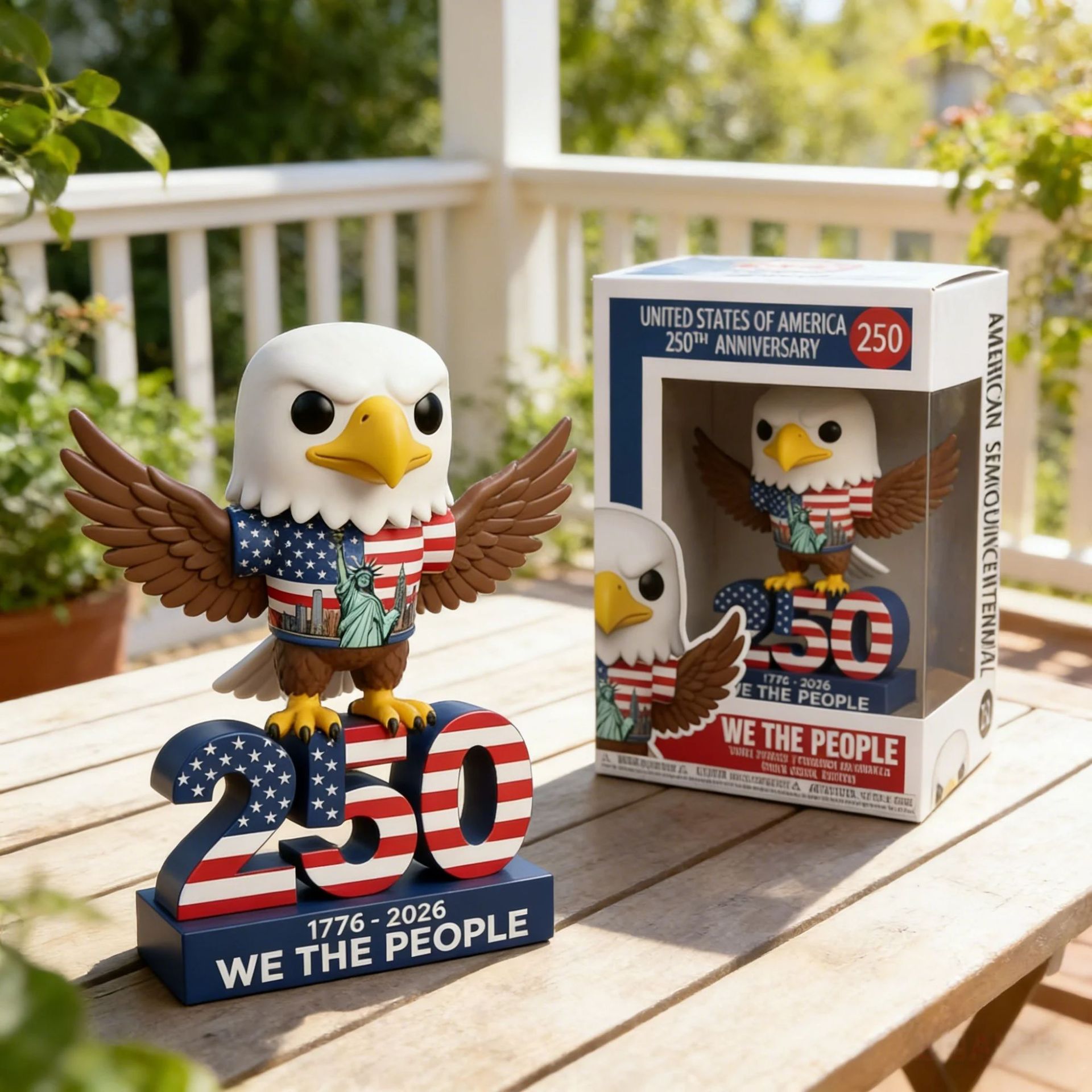 🦅 USA 250th Anniversary Bald Eagle Figurine – Patriotic Collectible 🇺🇸✨
