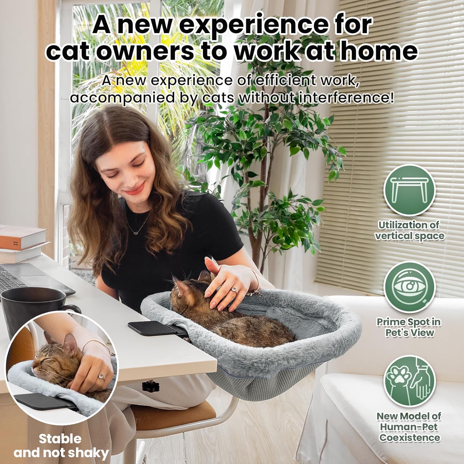 Cat Desk Bed - One-Click Folding