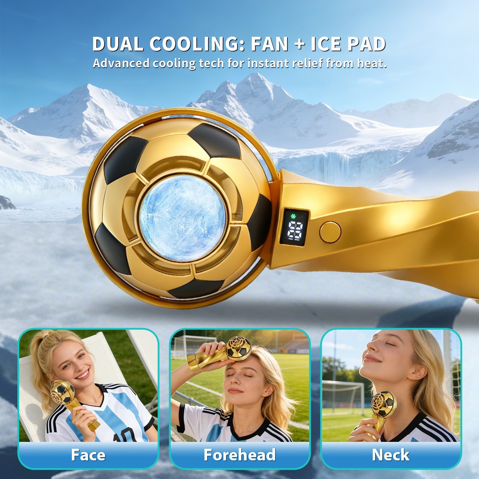 Soccer Ball Portable Fan – Stay Cool Anywhere ⚽