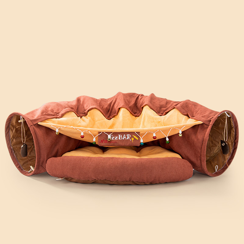 2-in-1 Cat Bed Play Tunnel