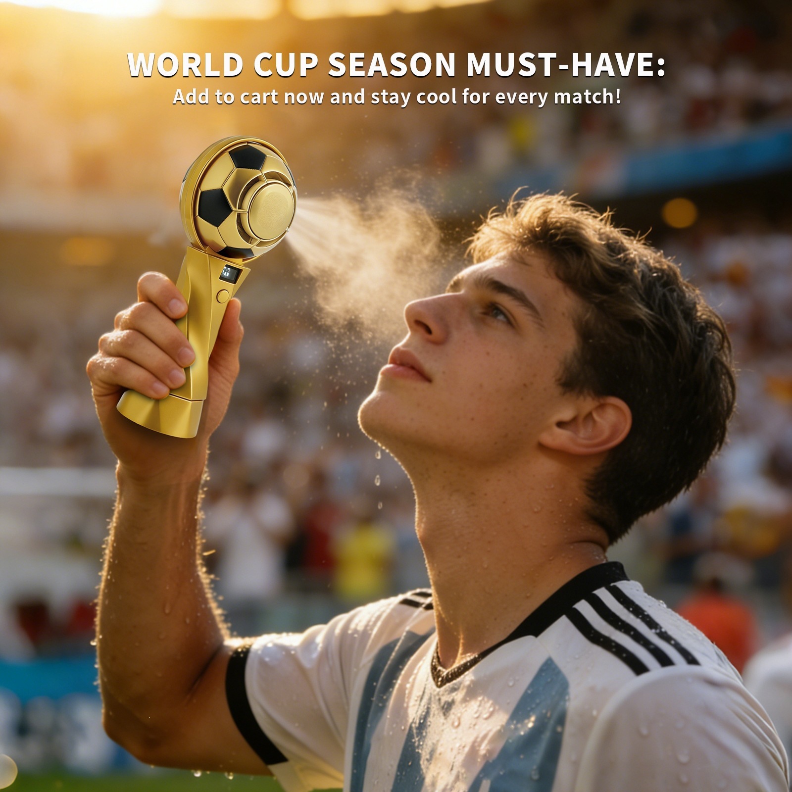 Soccer Ball Portable Fan – Stay Cool Anywhere ⚽