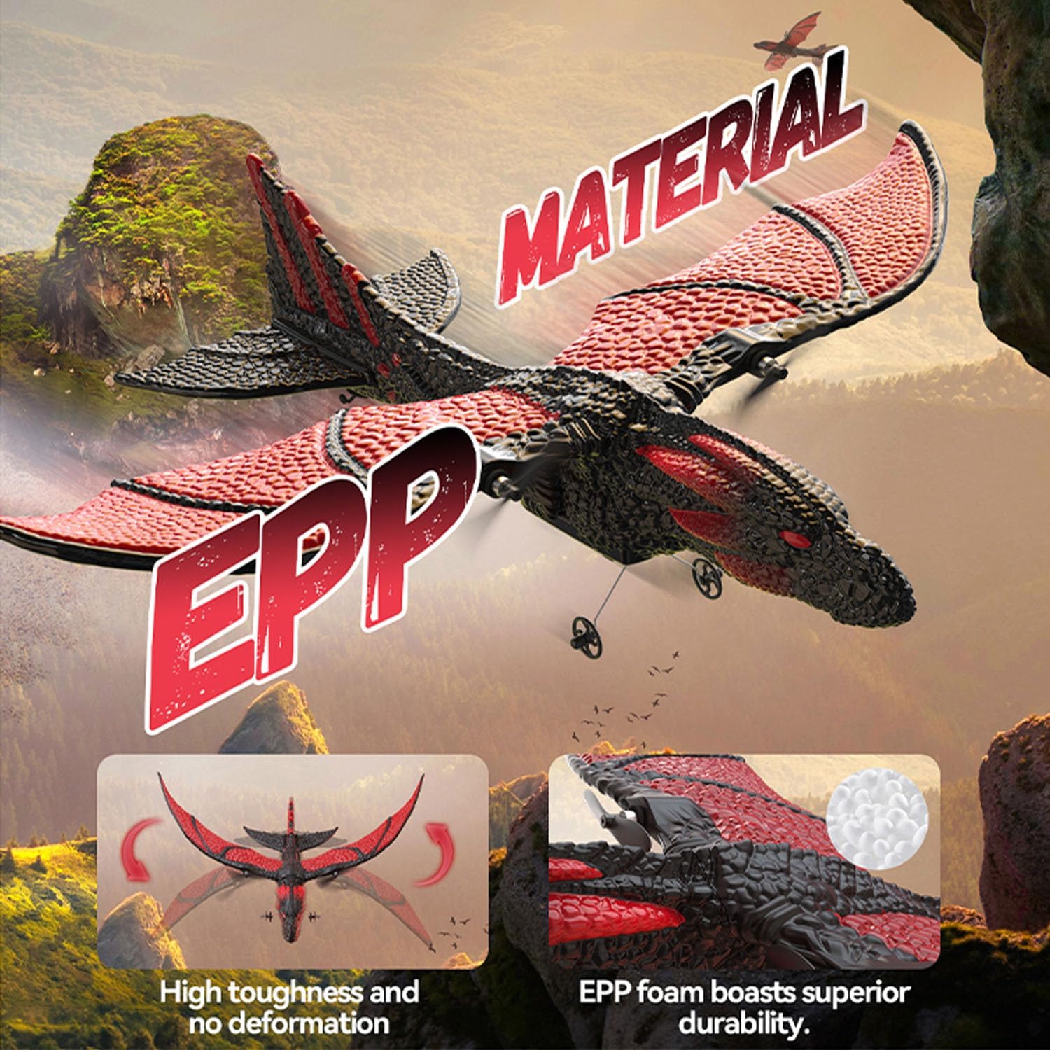 RC Dragon Plane for Kids Remote Control Airplane Toy