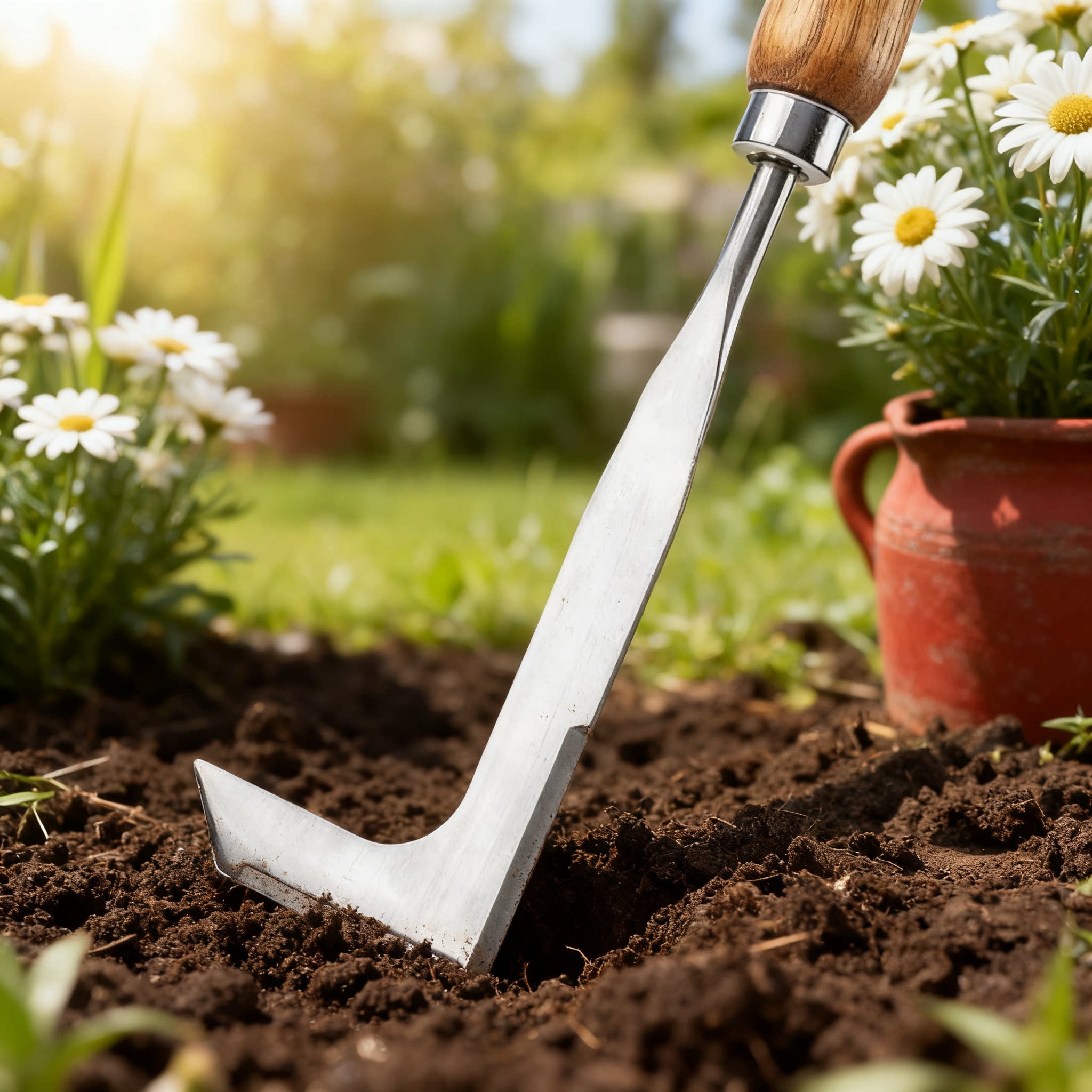L-Shaped Stainless Steel Crevice Weeding Tool