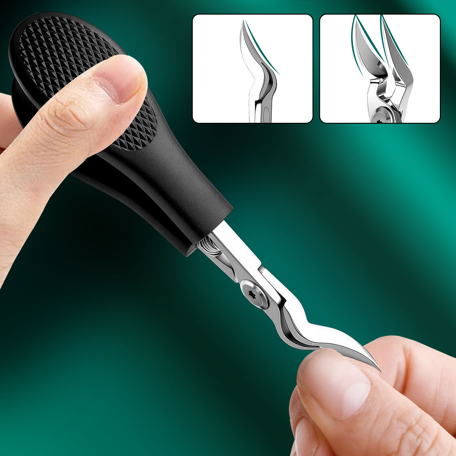Heavy-Duty Stainless Steel Toenail & Fingernail Clipper for Thick Nails