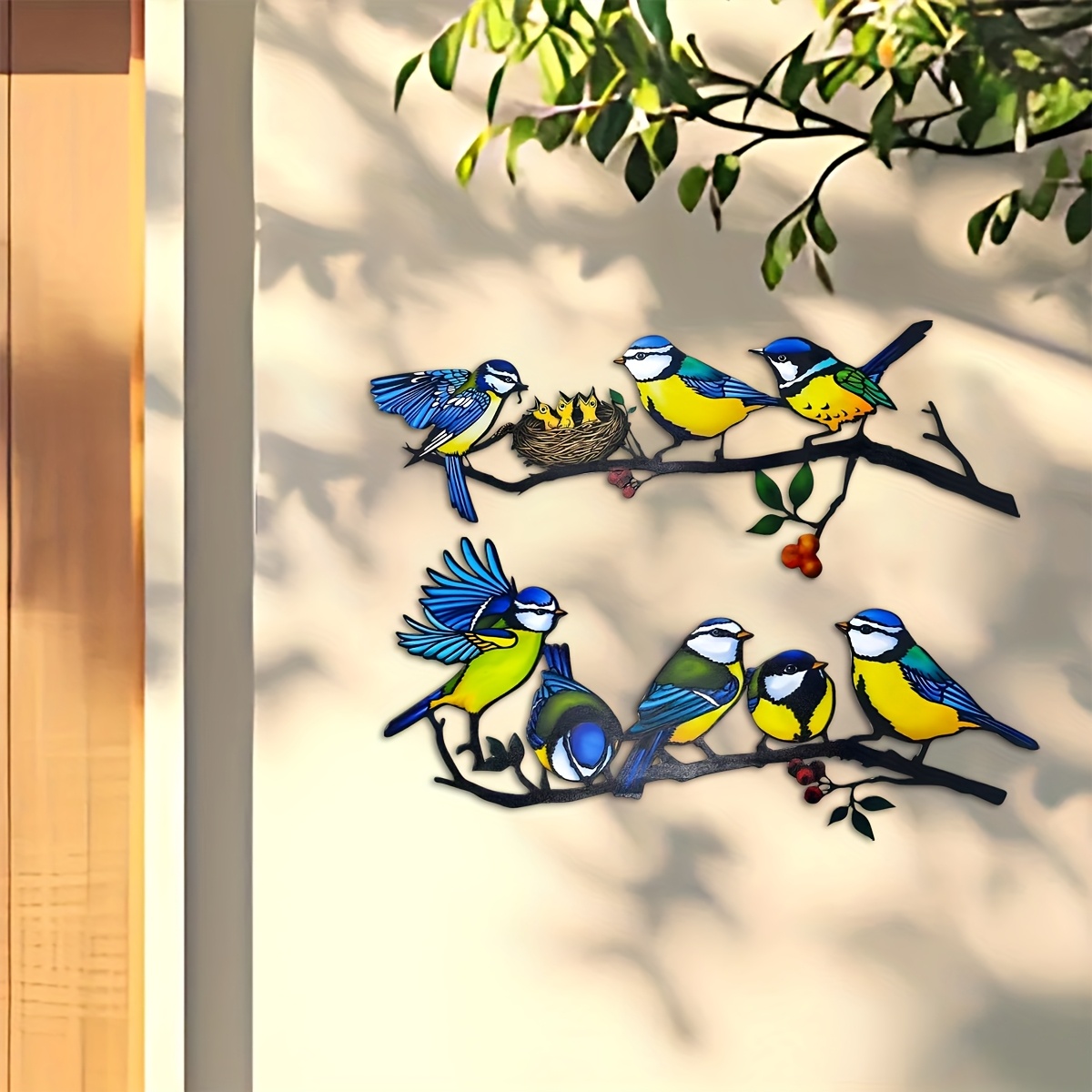 🐦 Colorful Metal Bird Wall Art – Vibrant Garden & Home Decor ✨
