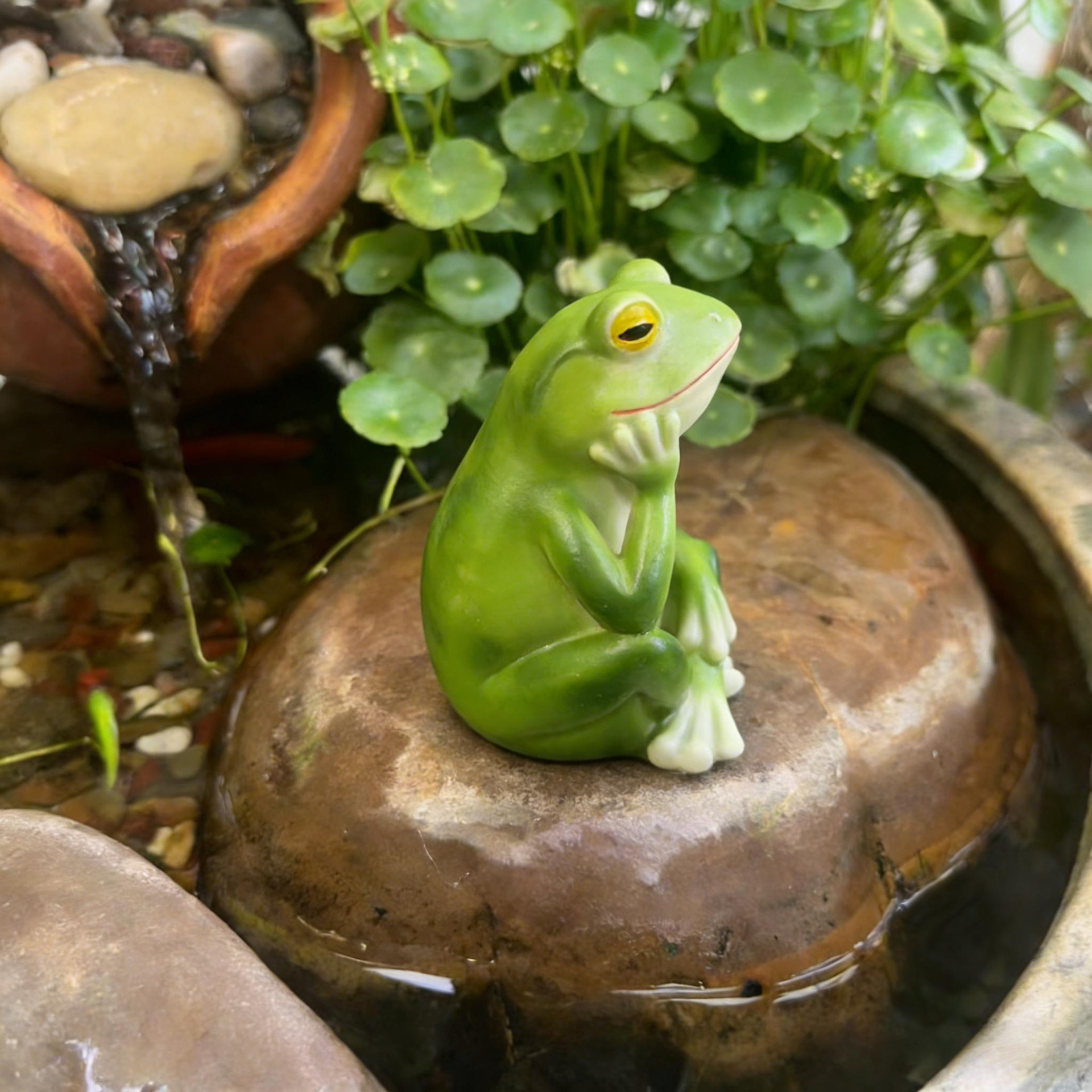 Frog Figurine Garden Decor – Miniature Landscape Ornament