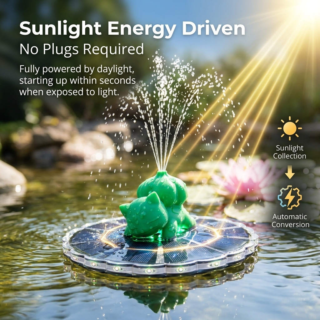 Solar Bird Bath Fountain with LED Lights – Elephant Garden Water Fountain for Birds & Outdoor Décor