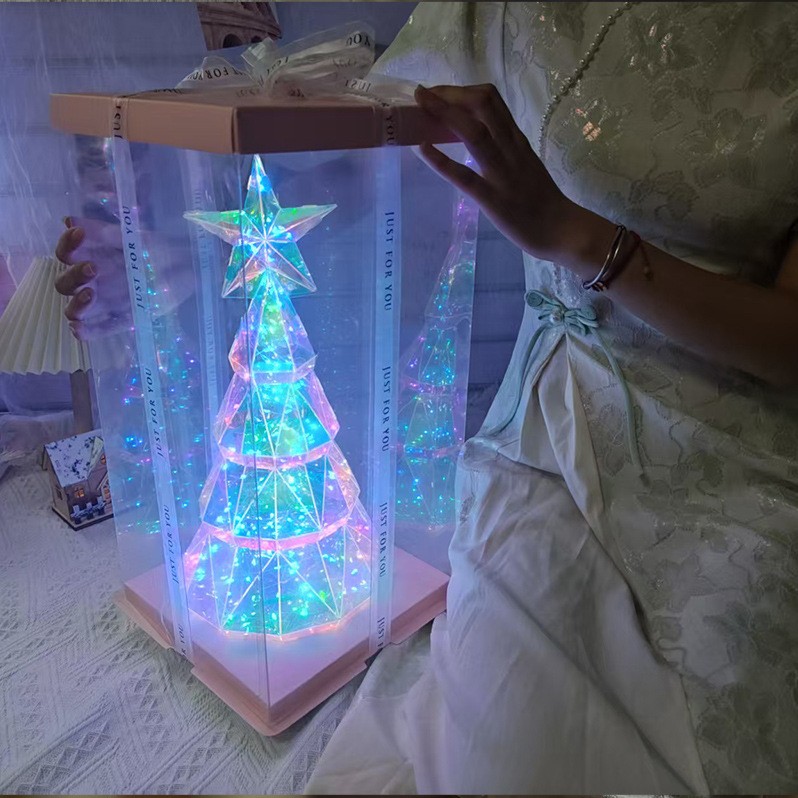 "Galaxy Christmas Tree Light: Illuminate Your Holiday with Magical Glow"