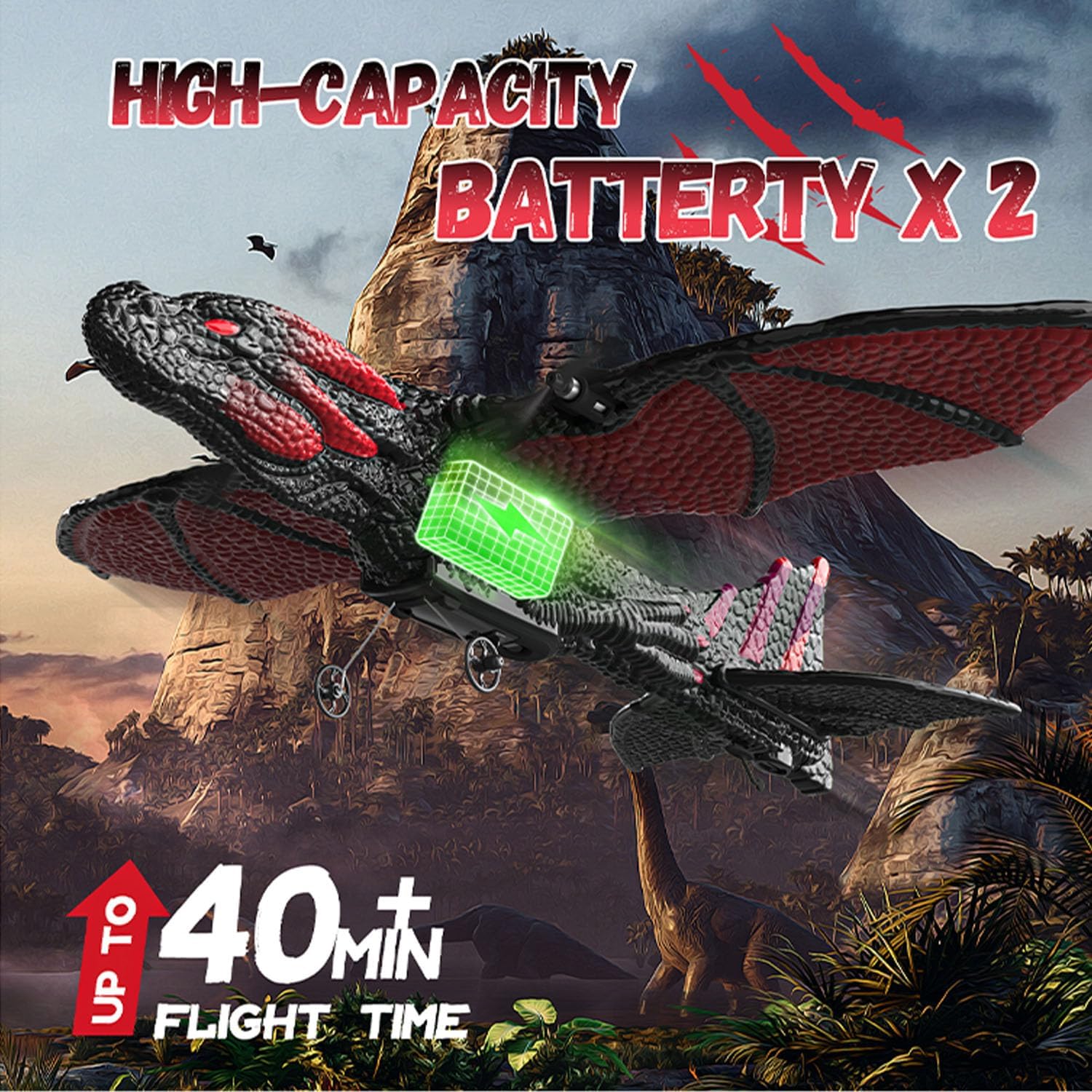 RC Dragon Plane for Kids Remote Control Airplane Toy