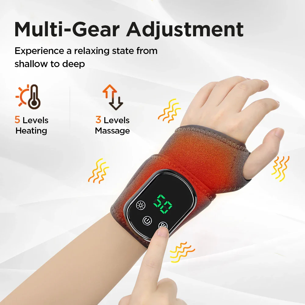 Electric 5 Levels Hot Compress Wrist Brace