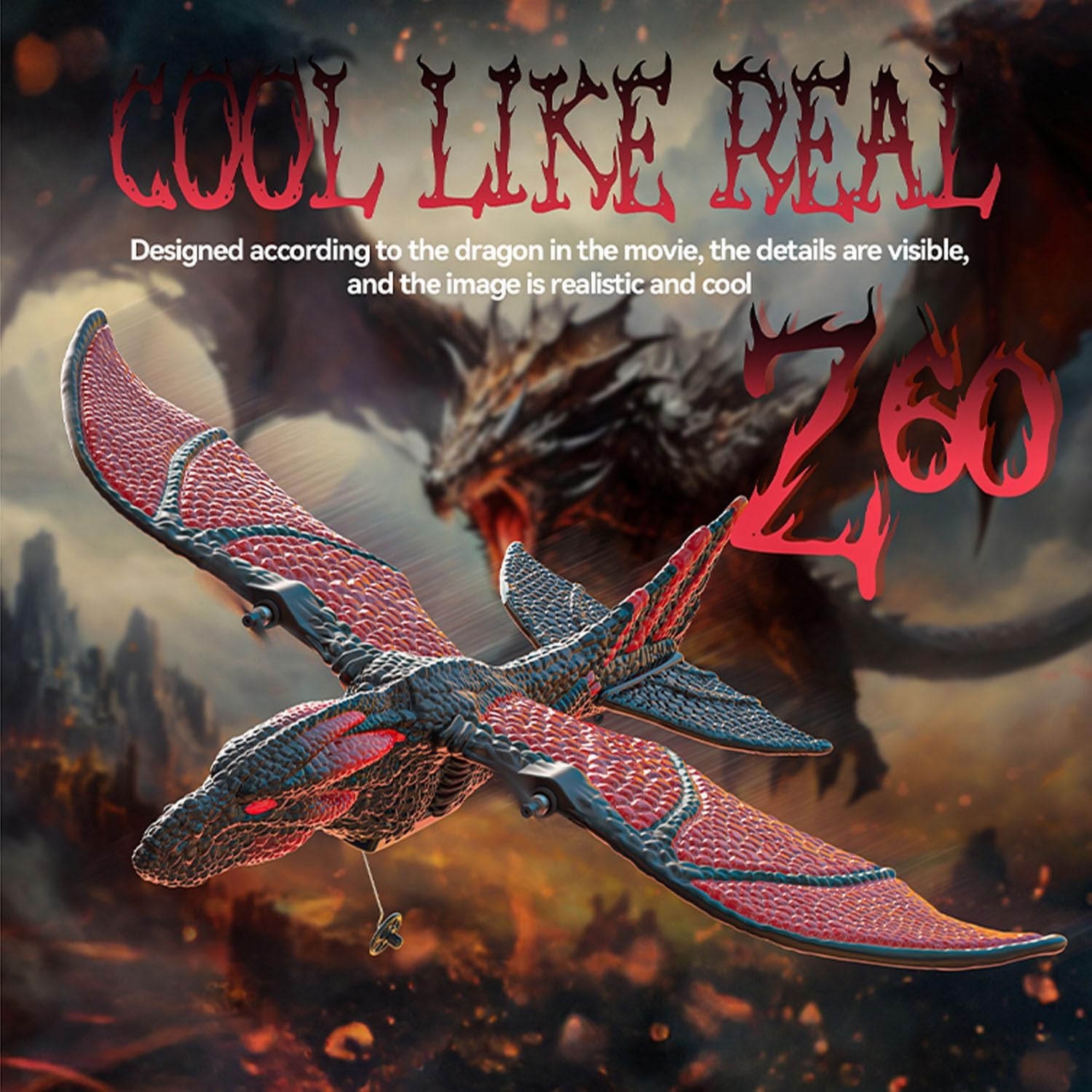 RC Dragon Plane for Kids Remote Control Airplane Toy