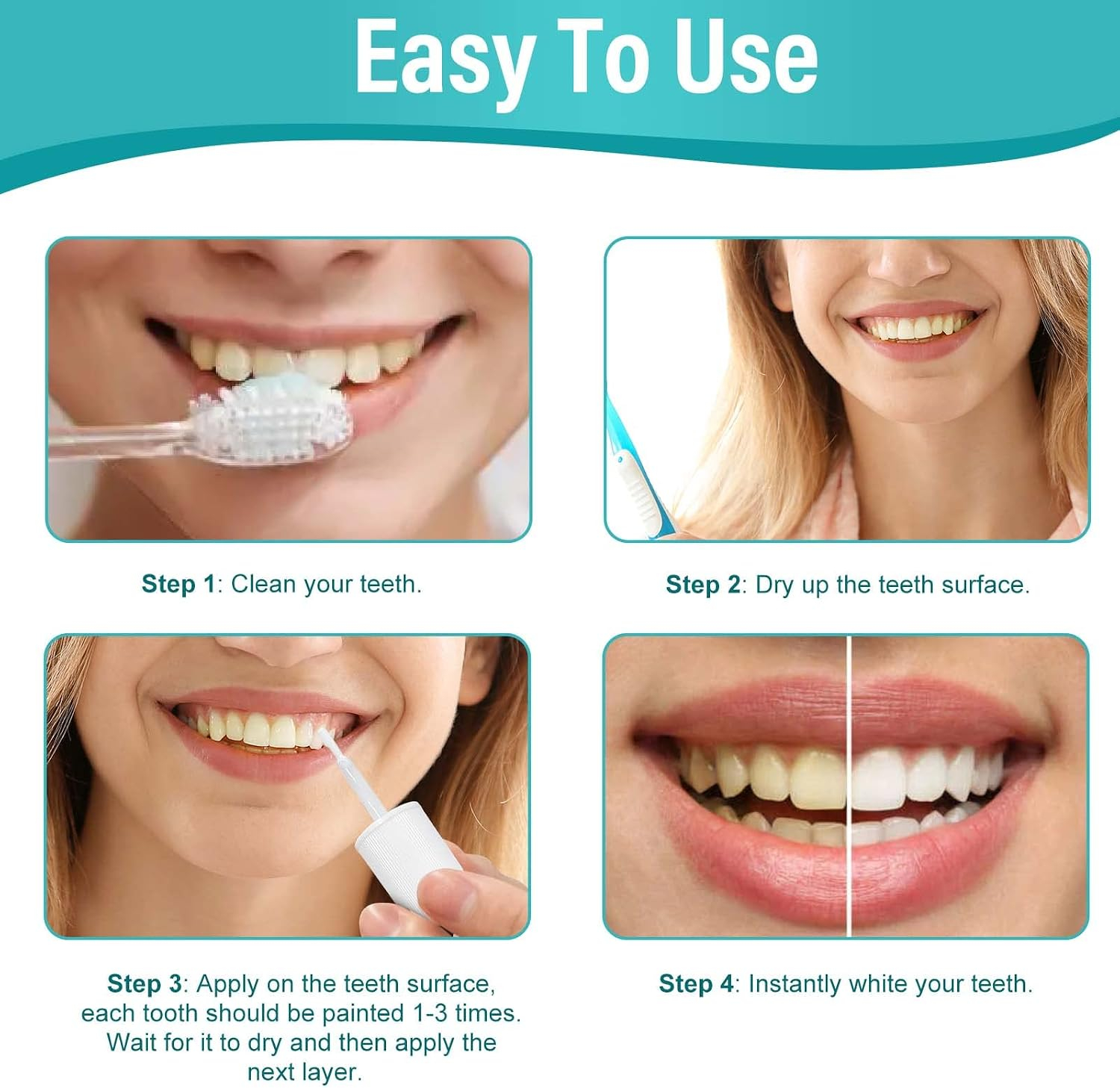 Instant Smile Tooth Paint – Cover Stains in Seconds for a Brighter, Photo-Ready Smile