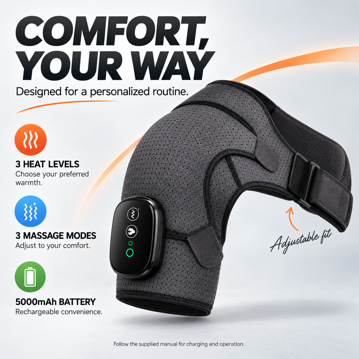 Heated Shoulder Massager with Vibration