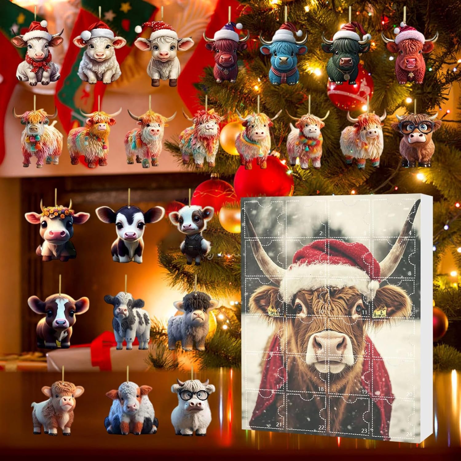 Christmas Highland Cow Advent Calendar 2025
