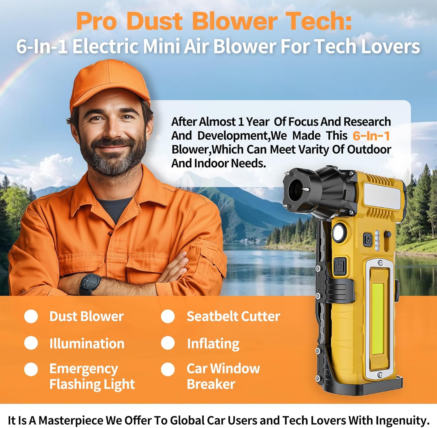 6-in-1 Electric Mini Air Blower