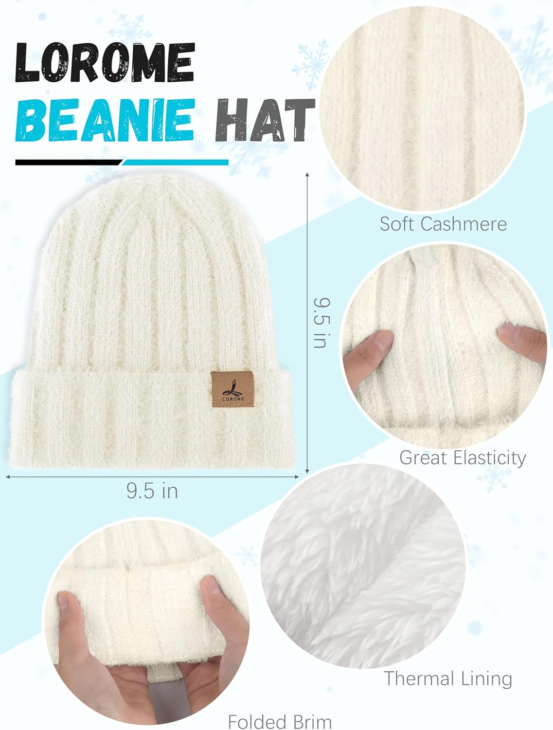 Winter Beanie Hat Scarf Gloves