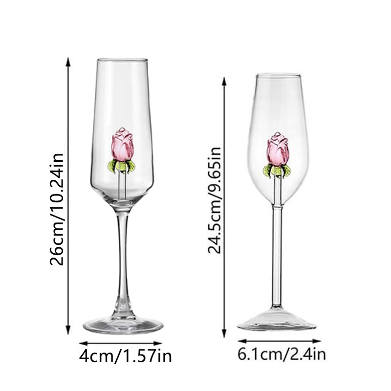 Rose Wine Glass