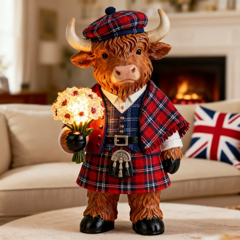 2025 Limited Edition--Scottish Highland Cow Bouquet Lamp