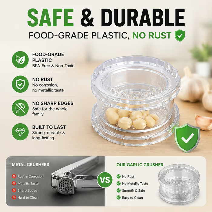 🔥Manual Garlic Twister & Masher, Multi-Functional Mincer & Grinder for Garlic
