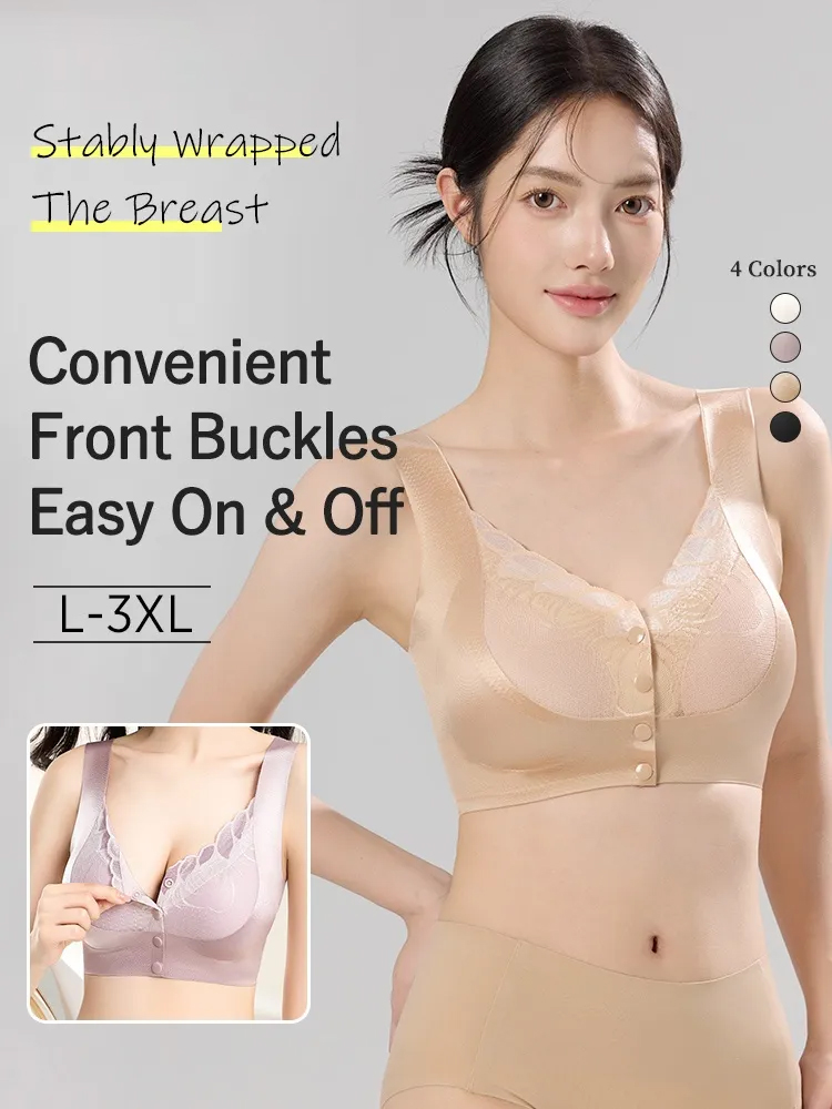 Easy-On/Off Lace Front-Clasp Bra