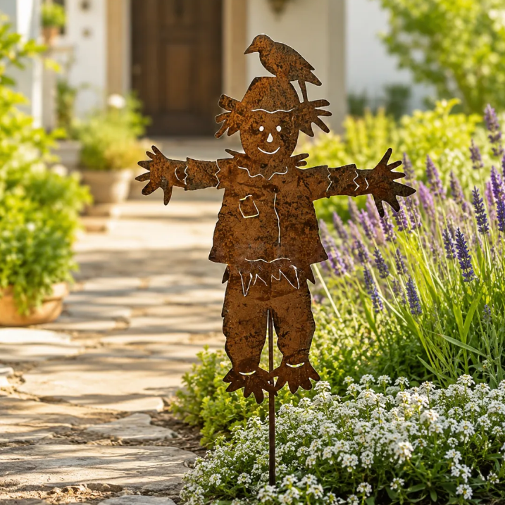 🌻 Rustic Scarecrow Garden Stake