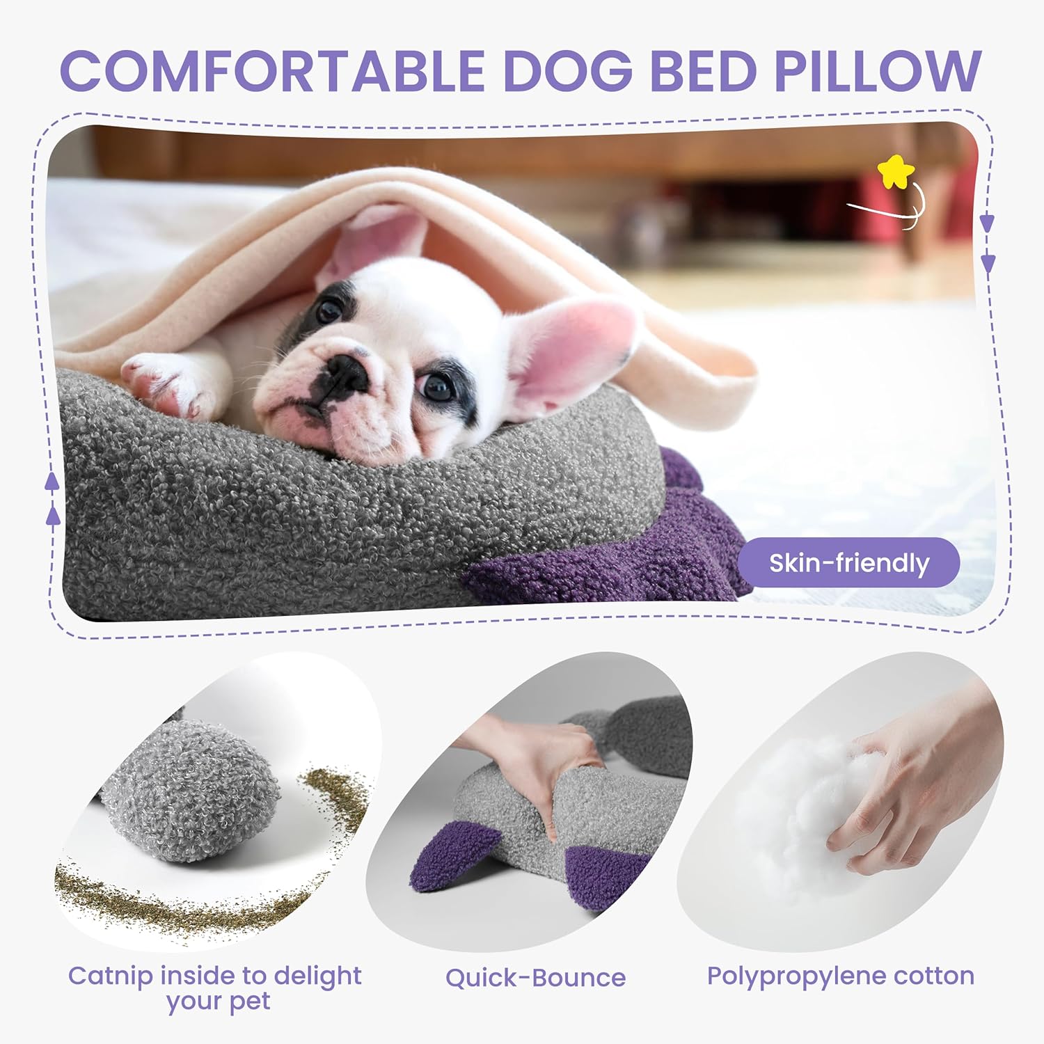 Dog Calming Pillow - Soft Neck Pillow for Dogs