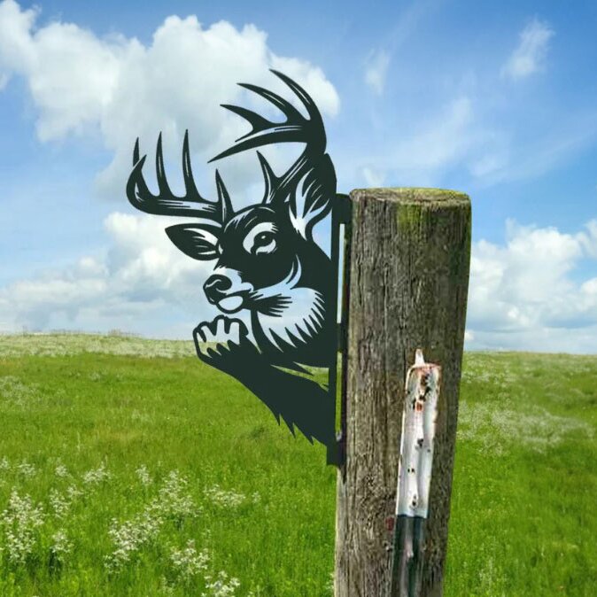 Hilarious Peeping Animal Metal Cutout
