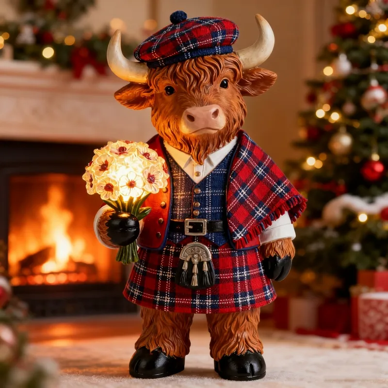 2025 Limited Edition--Scottish Highland Cow Bouquet Lamp