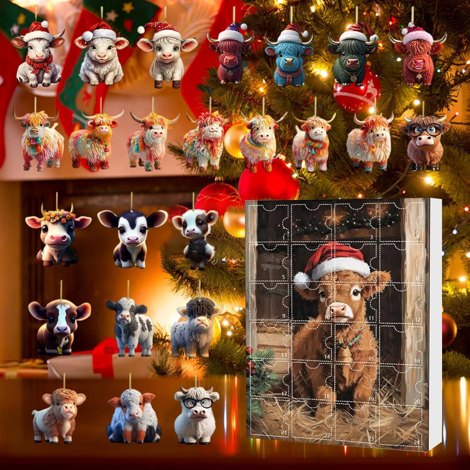 Christmas Highland Cow Advent Calendar 2025