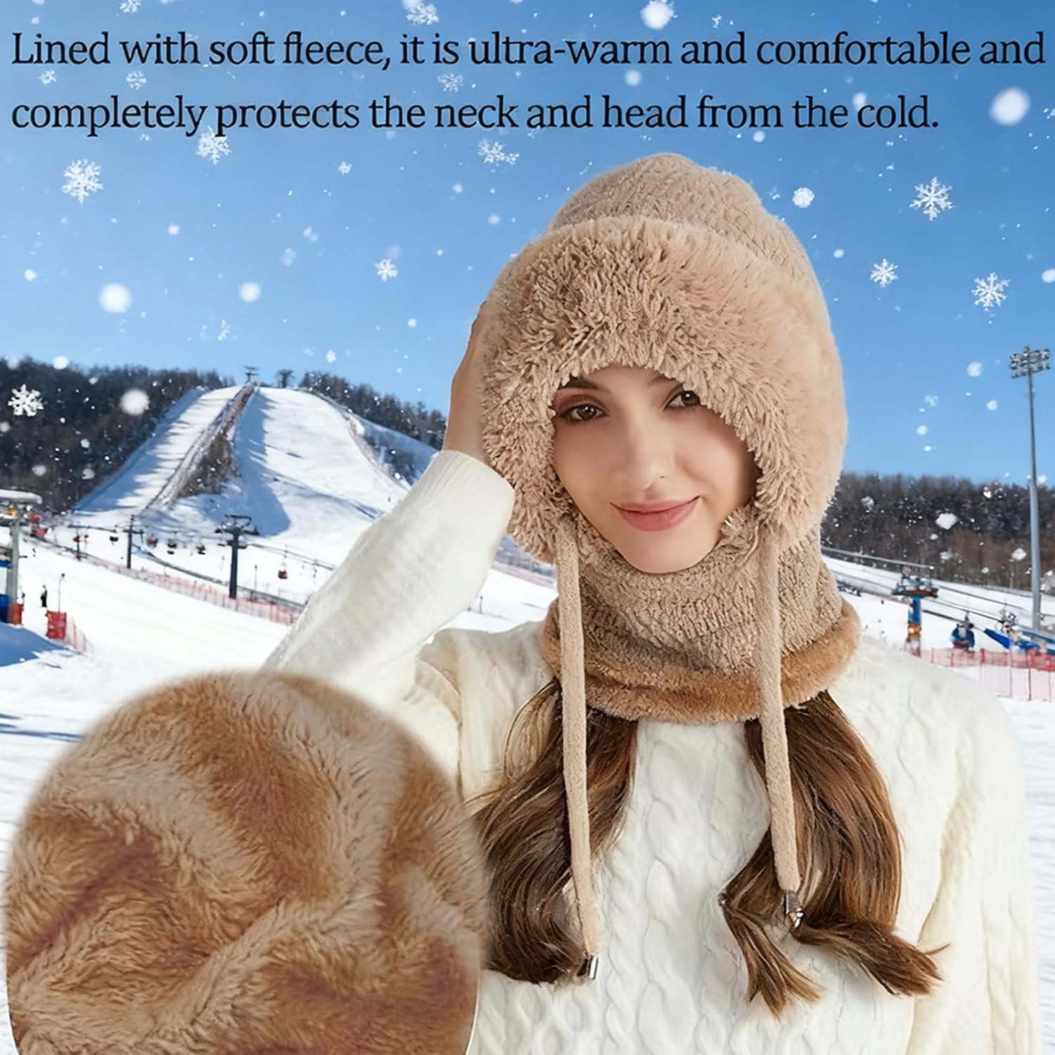 3 in 1 Beanie Hat with Scarf and Mask