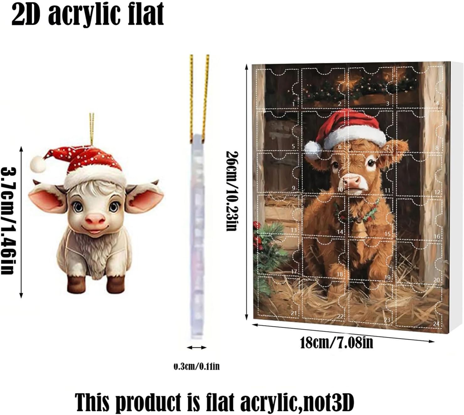Christmas Highland Cow Advent Calendar 2025