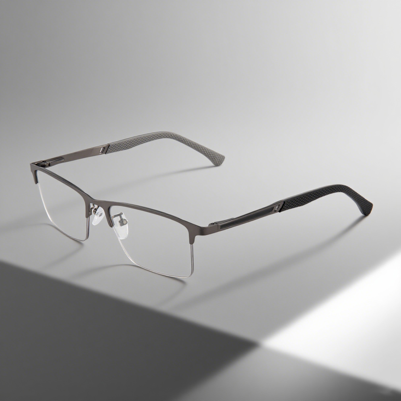MEN'S RETRO HALF-FRAME ANTI-BLUE LIGHT READING GLASSES