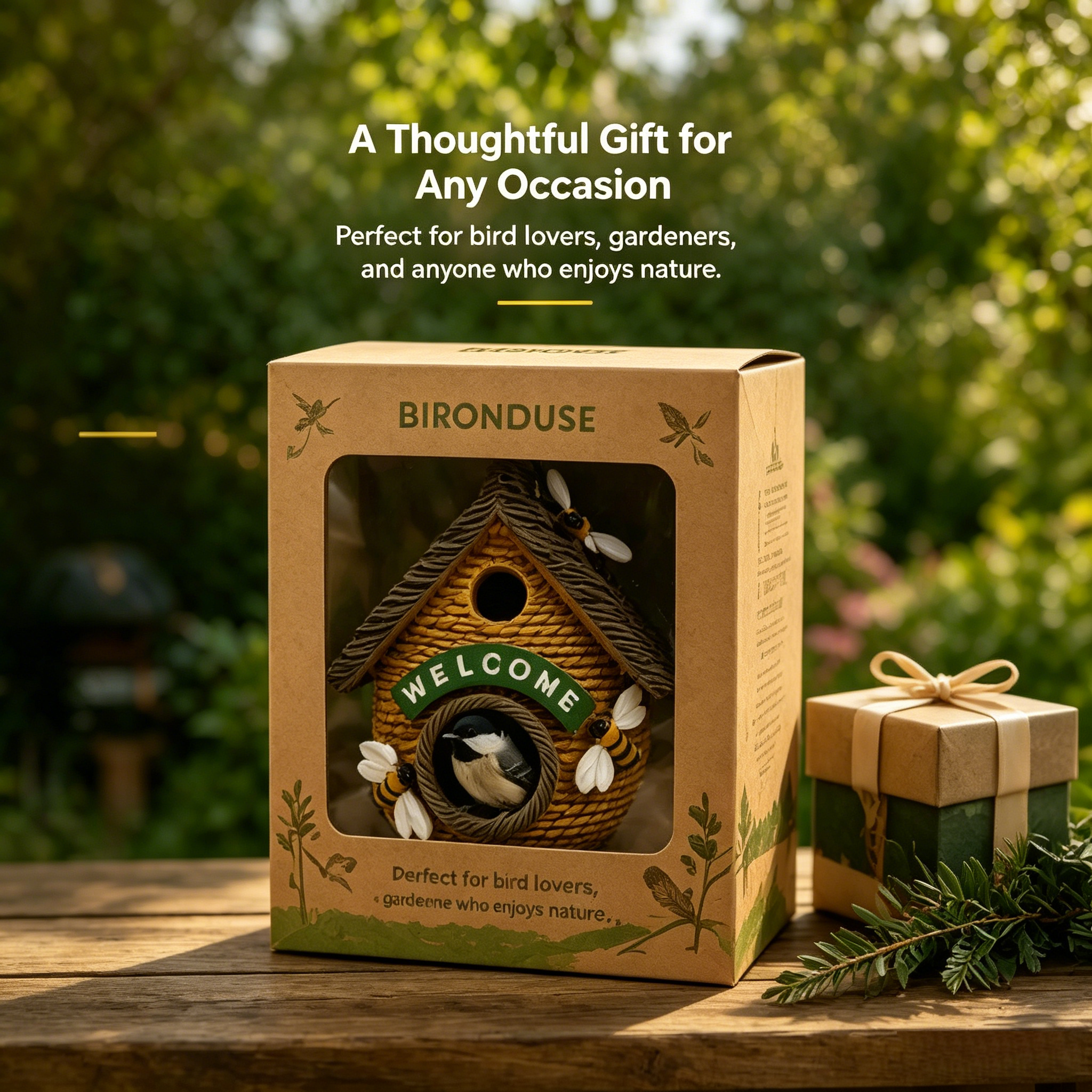 Charming Outdoor Birdhouse – Perfect for Garden Bird
