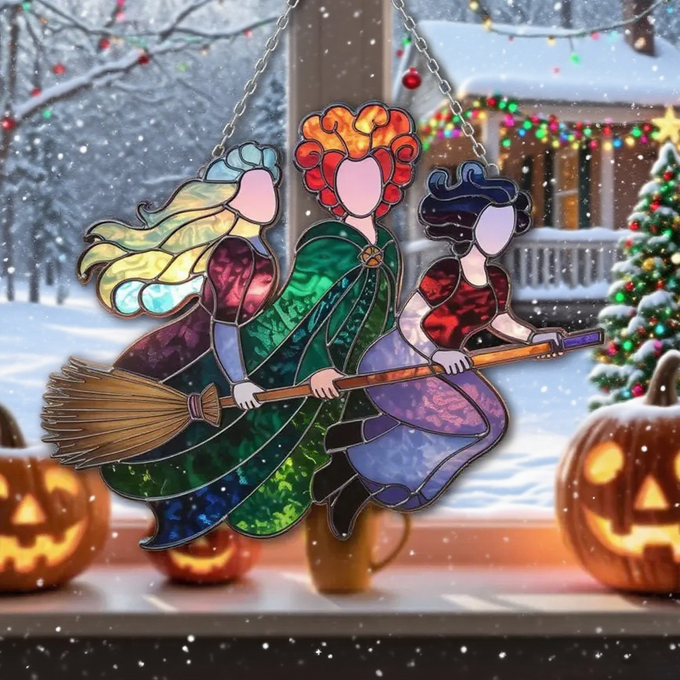 🧙🧹Halloween Witch Suncatcher