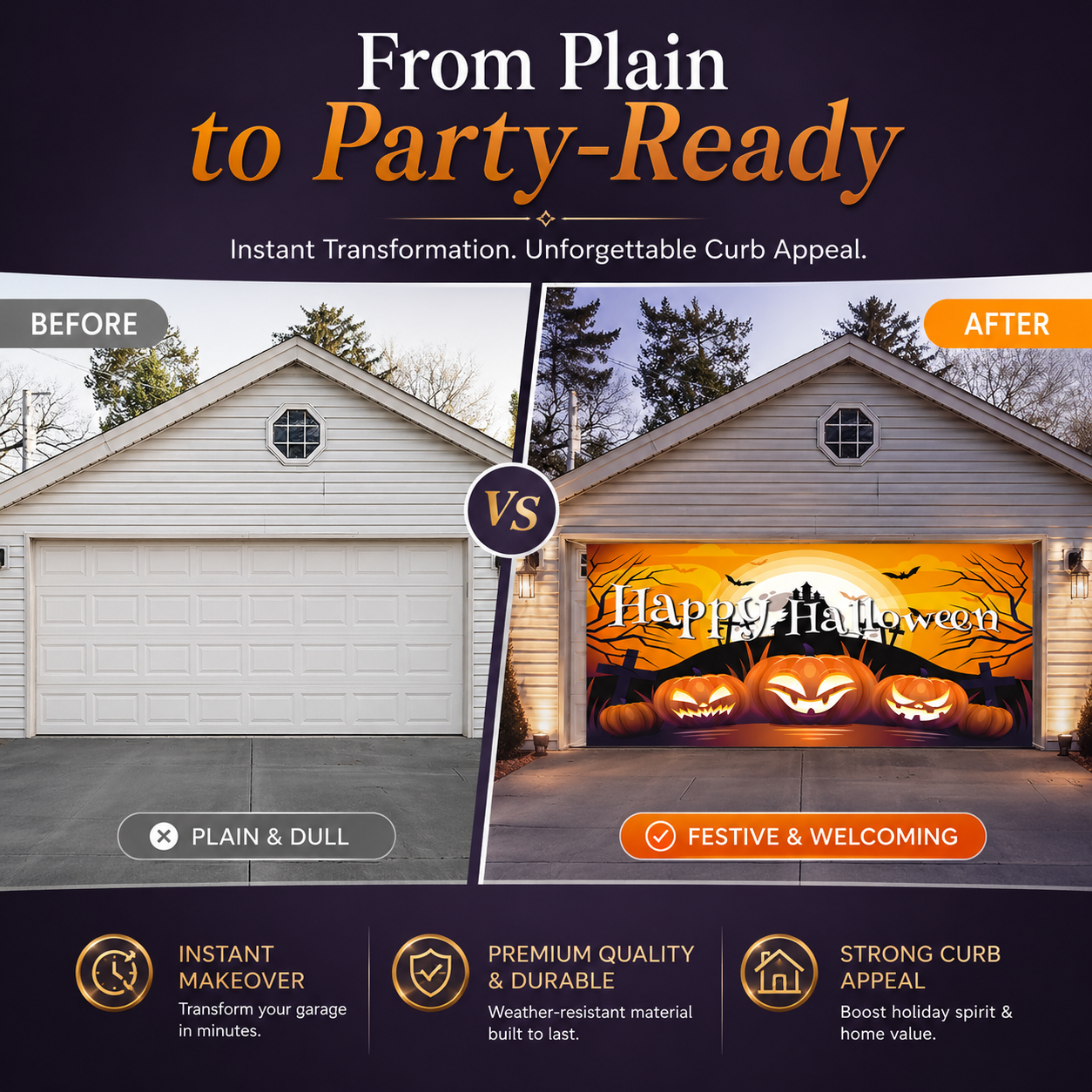 🎃 Halloween Garage Door Banner