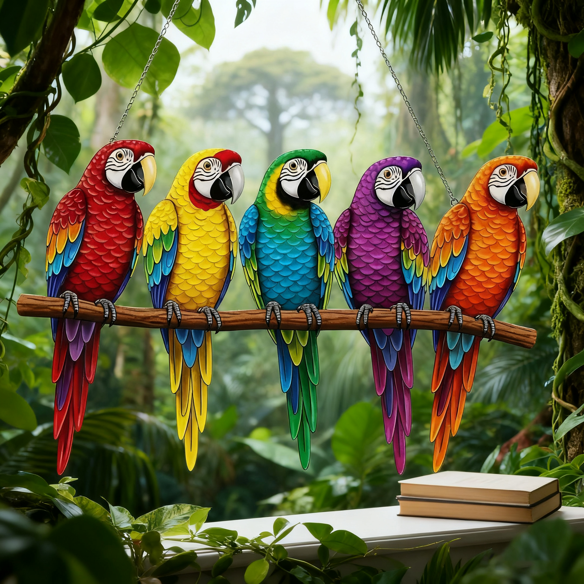 🦜 Colorful Parrot Acrylic Wall Plaque  ✨🎨