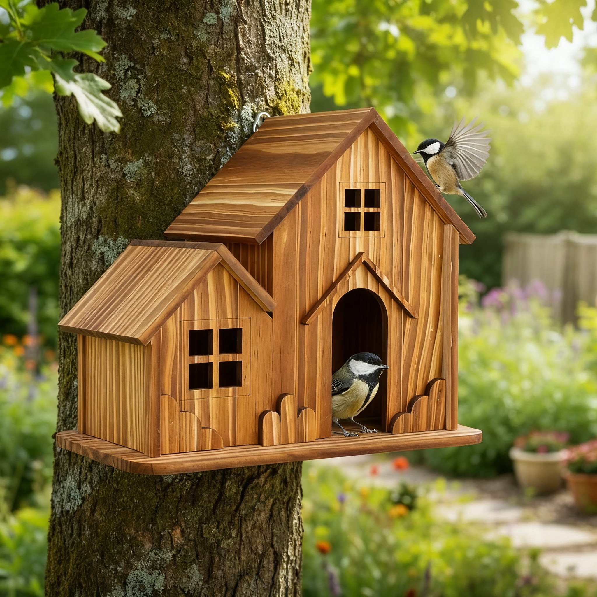 Rustic Wooden Birdhouse🏠🐦🌿