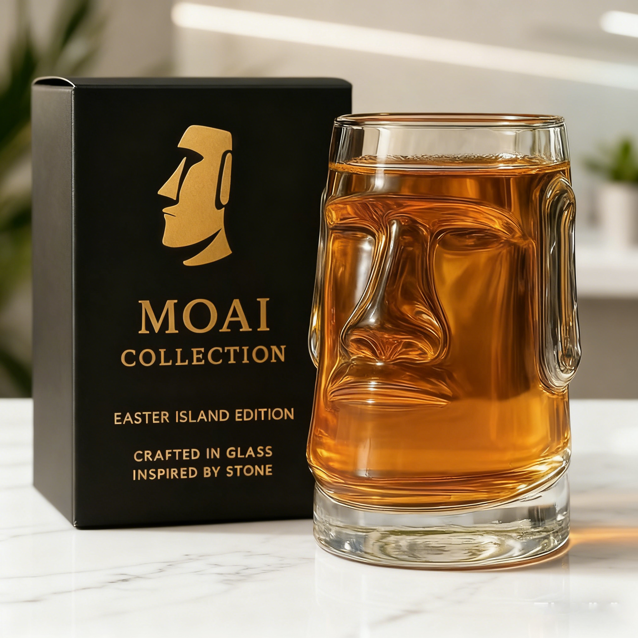 MOAI Easter Island Edition Glass