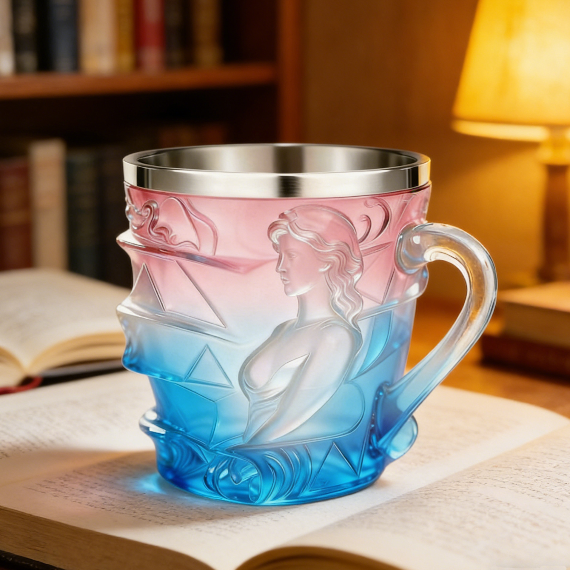 📚✨ The Painted Glass Book Muse Mug