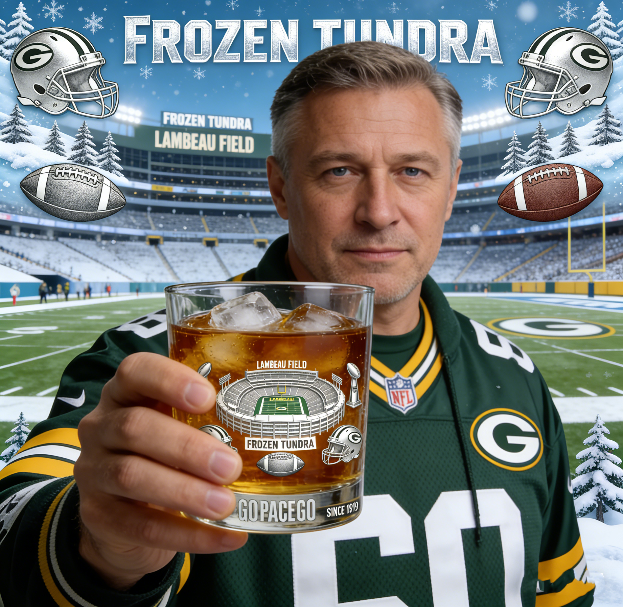 Lambeau Field Whiskey Glass