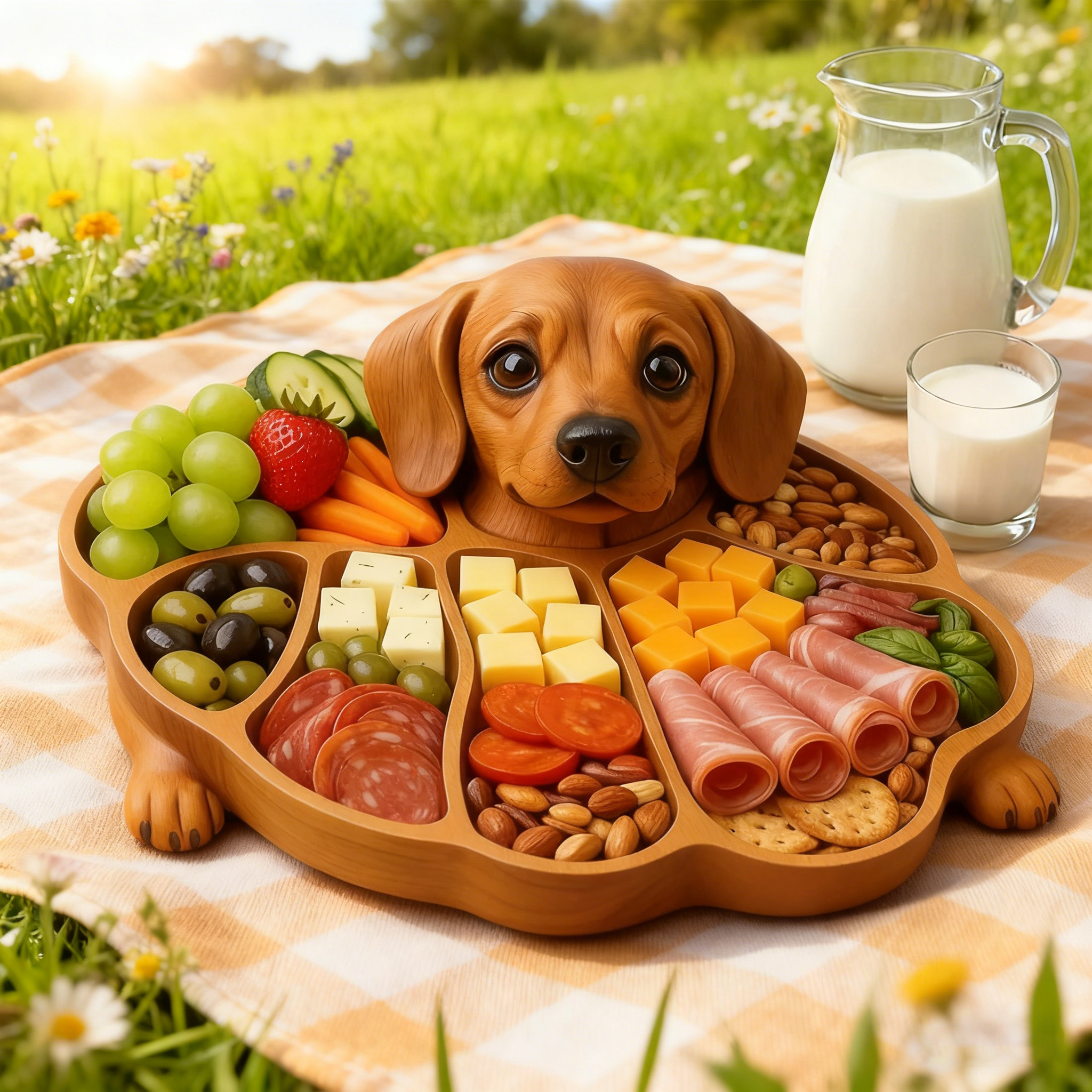 🐶Bulldog Delight™ Wooden Charcuterie & Snack Board