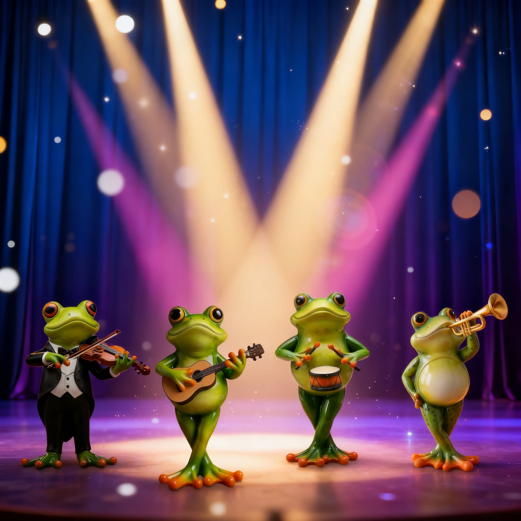 Musical Frog Band Figurines🎸🎺