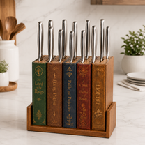 📚Fantasy Book-Shaped Knife Block Organizer🔪✨