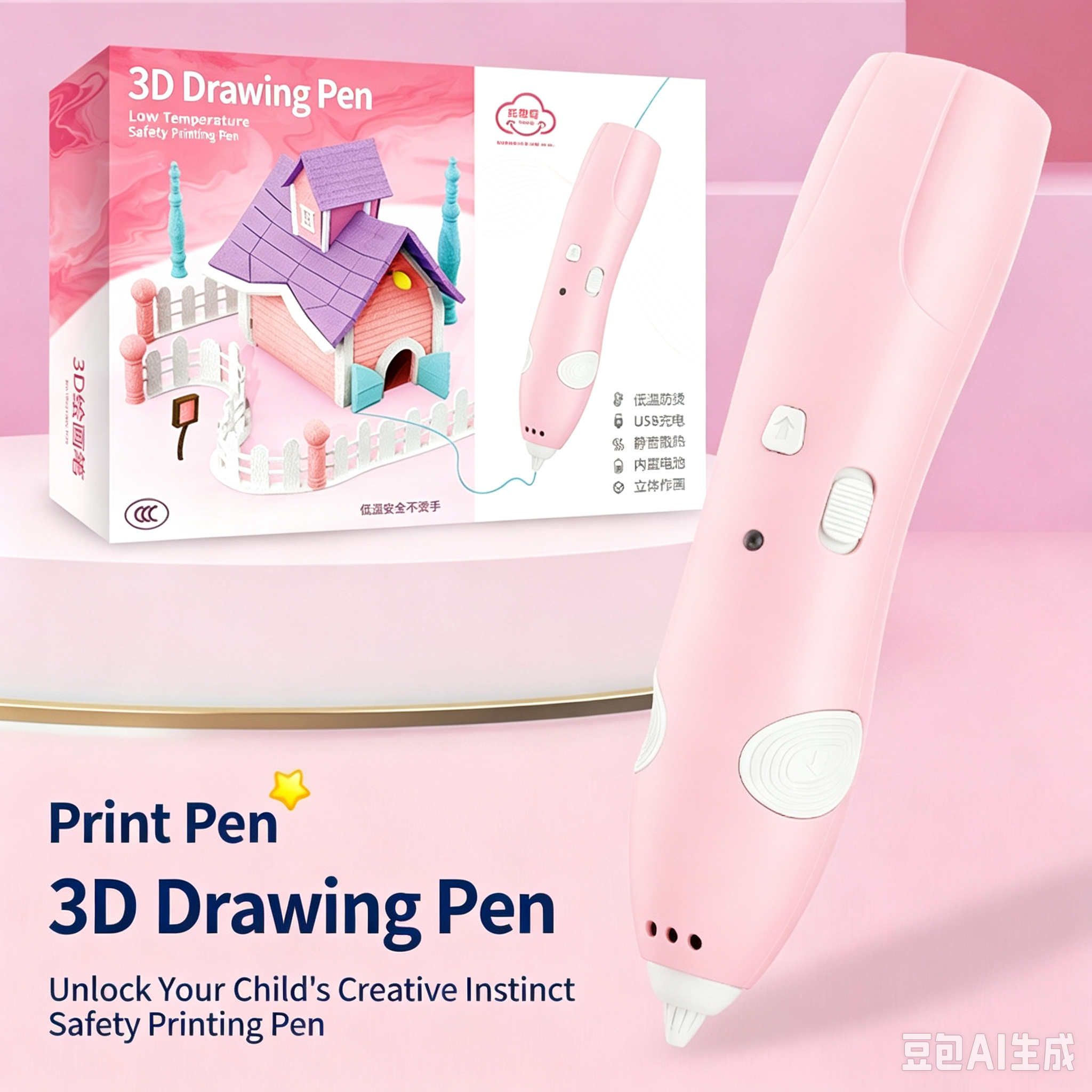 Montessori Starter Multi‑Layered Wireless Printing Pen Set for Kids