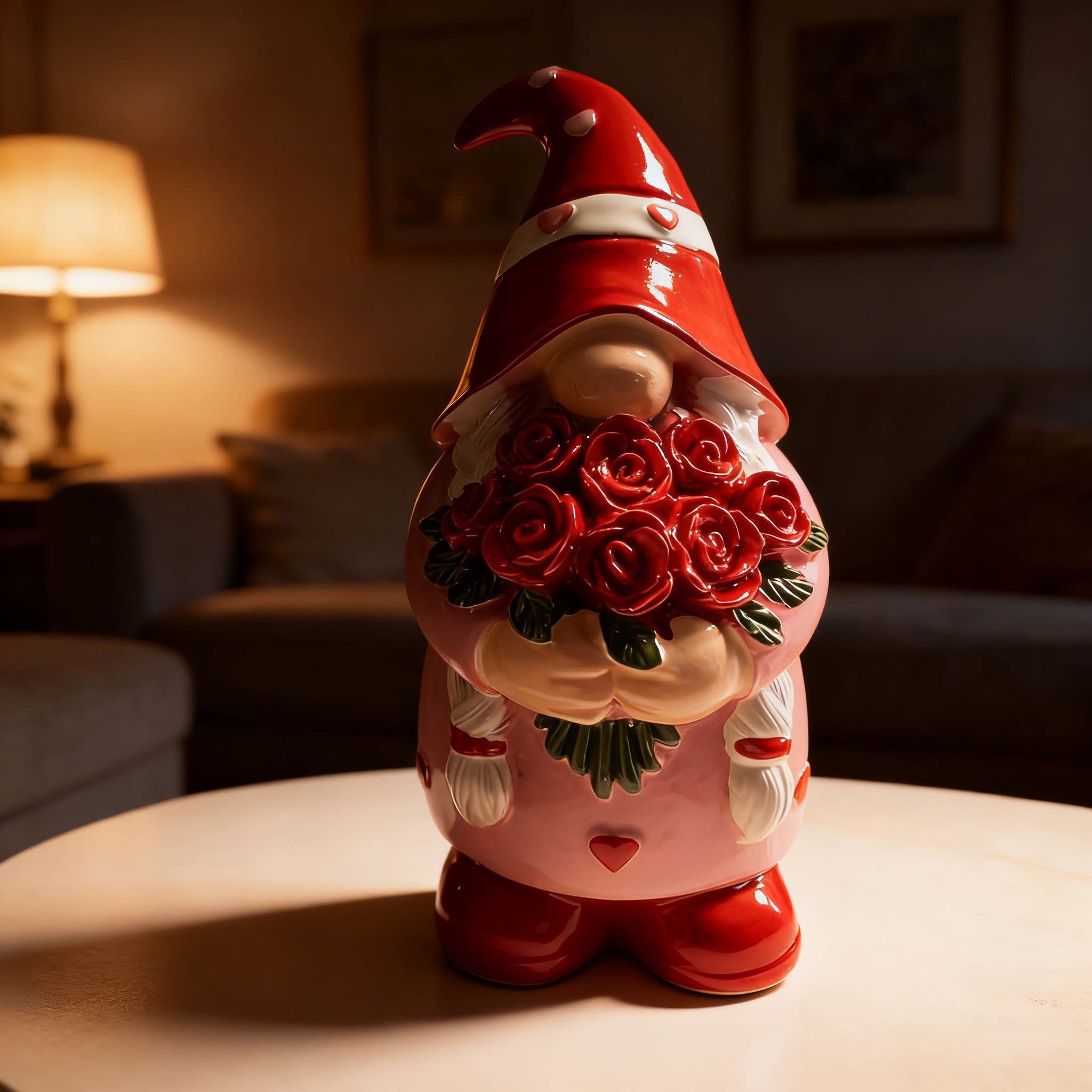 Adorable Mother’s Day Gnome with Rose Bouquet🌹💖