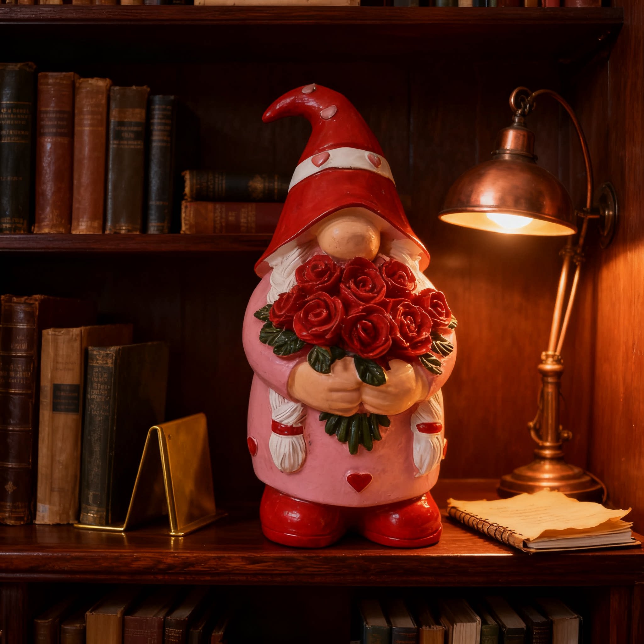 Adorable Mother’s Day Gnome with Rose Bouquet🌹💖