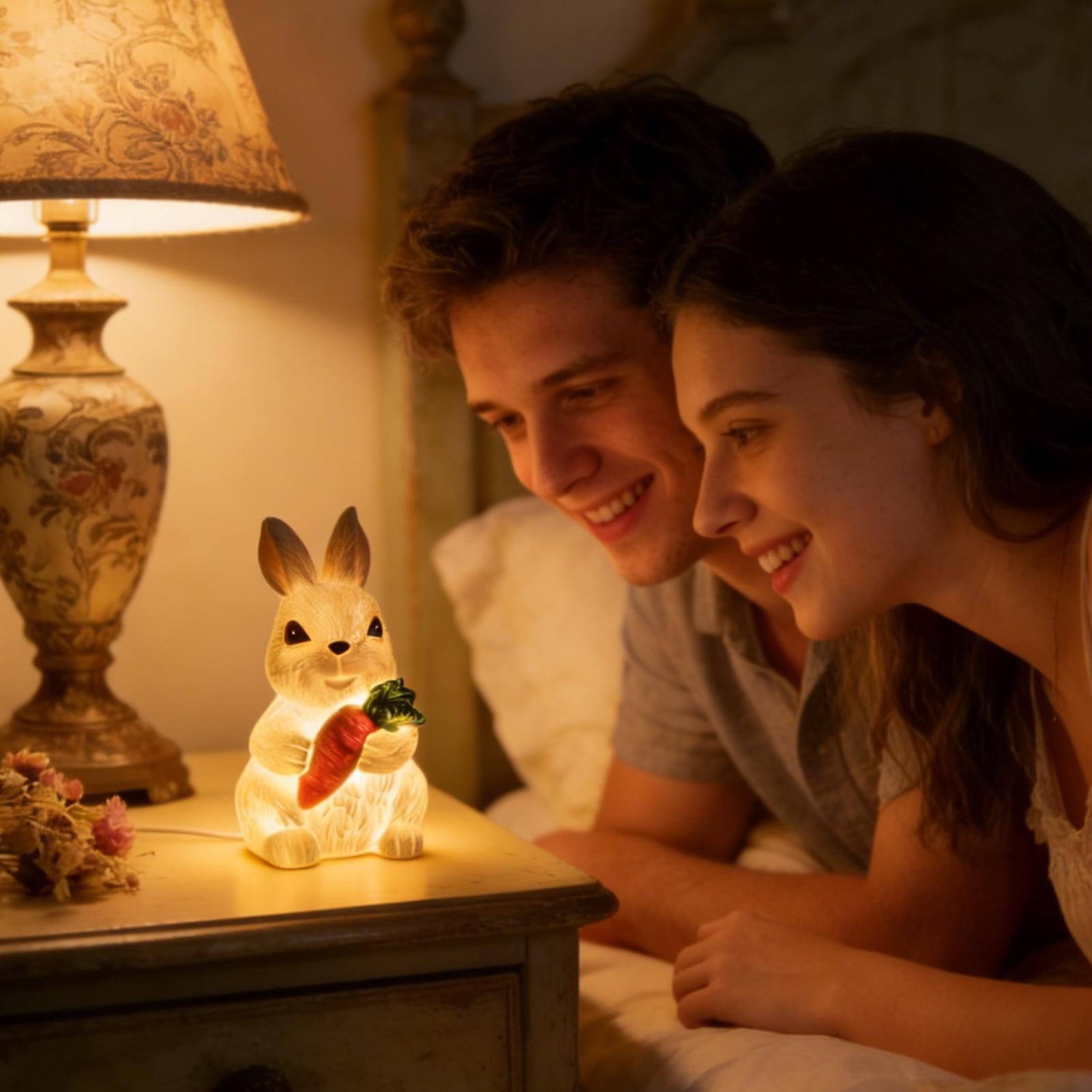 🐰 Easter Bunny Resin Night Light – Soft Glow Spring Decor 💡✨