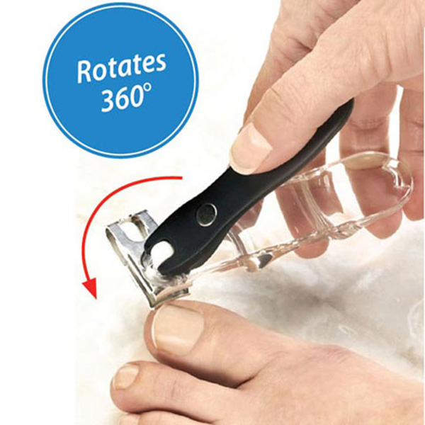 360 Degree Rotary Stainless Steel Sharp Blade Fingernail Toenail Clipper, Trimmer and Cutter