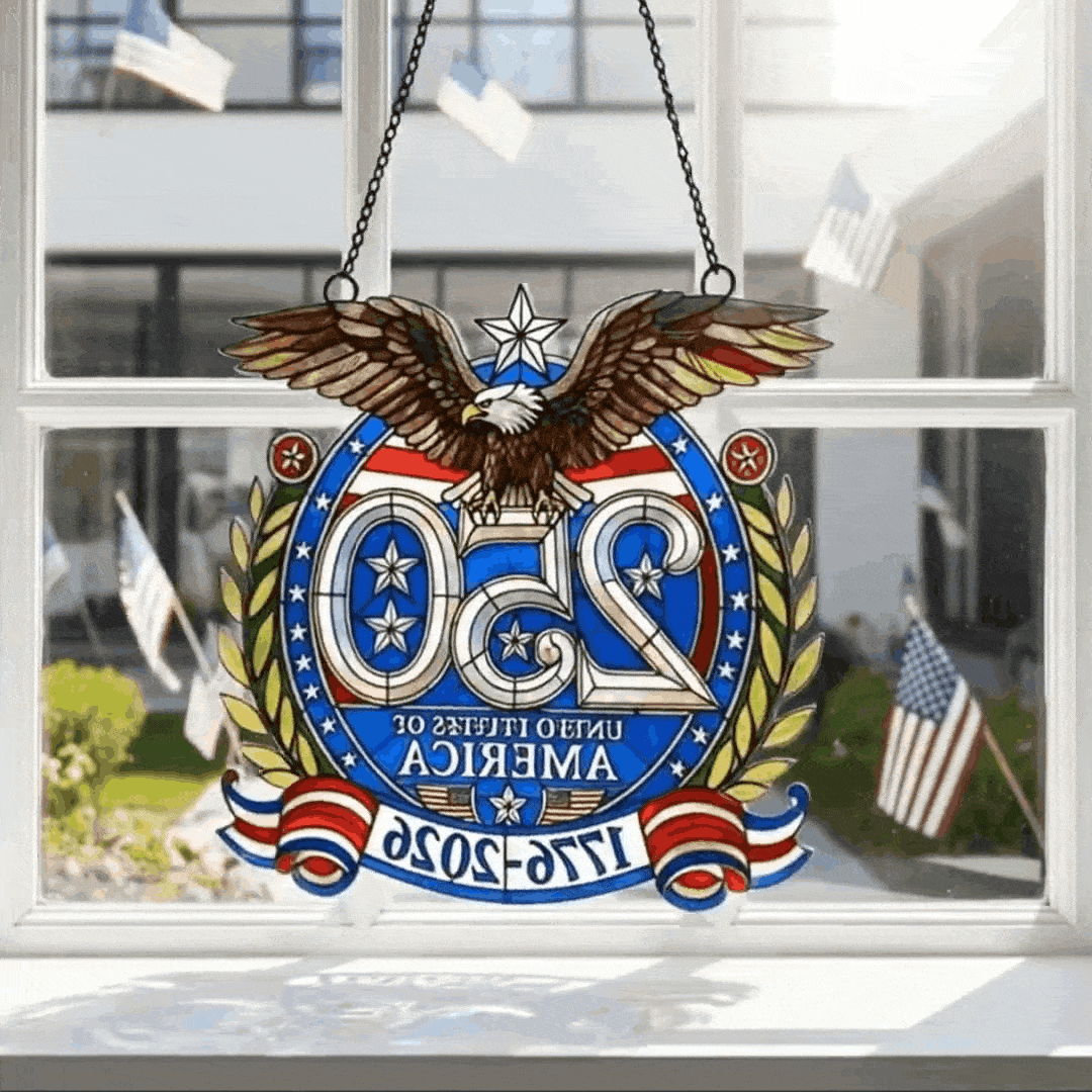 🇺🇸✨ USA 250th Acrylic Window Hanging Suncatcher – Pride in Every Detail ✨🇺🇸